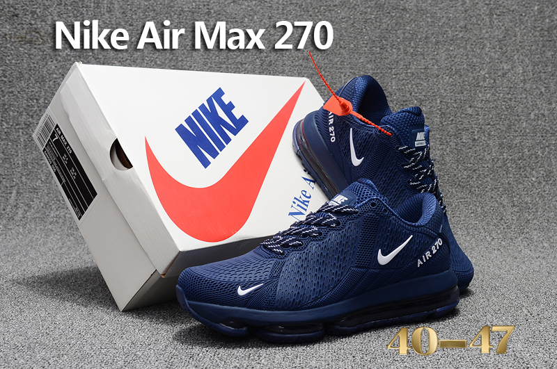 2017 Men Nike Air Max Flair Deep Blue White Shoes
